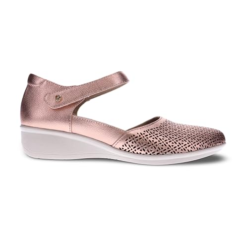 Image of Revere Osaka Mary Jane - Premium Leather - Orthotic-Friendly Removable Insoles - Adjustable Strap - Arch Support - Stylish Wedges for All-Day Comfort