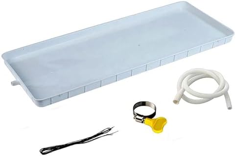 Air Conditioner Drain Pan - Durable Plastic Drip Tray for Indoor/Outdoor Units, Water Collection & Drainage Kit, Includes 4m Hose – Essential AC Accessory