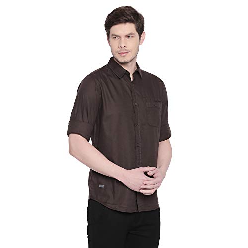Image of MUFTI Men's Solid Slim Fit Shirt