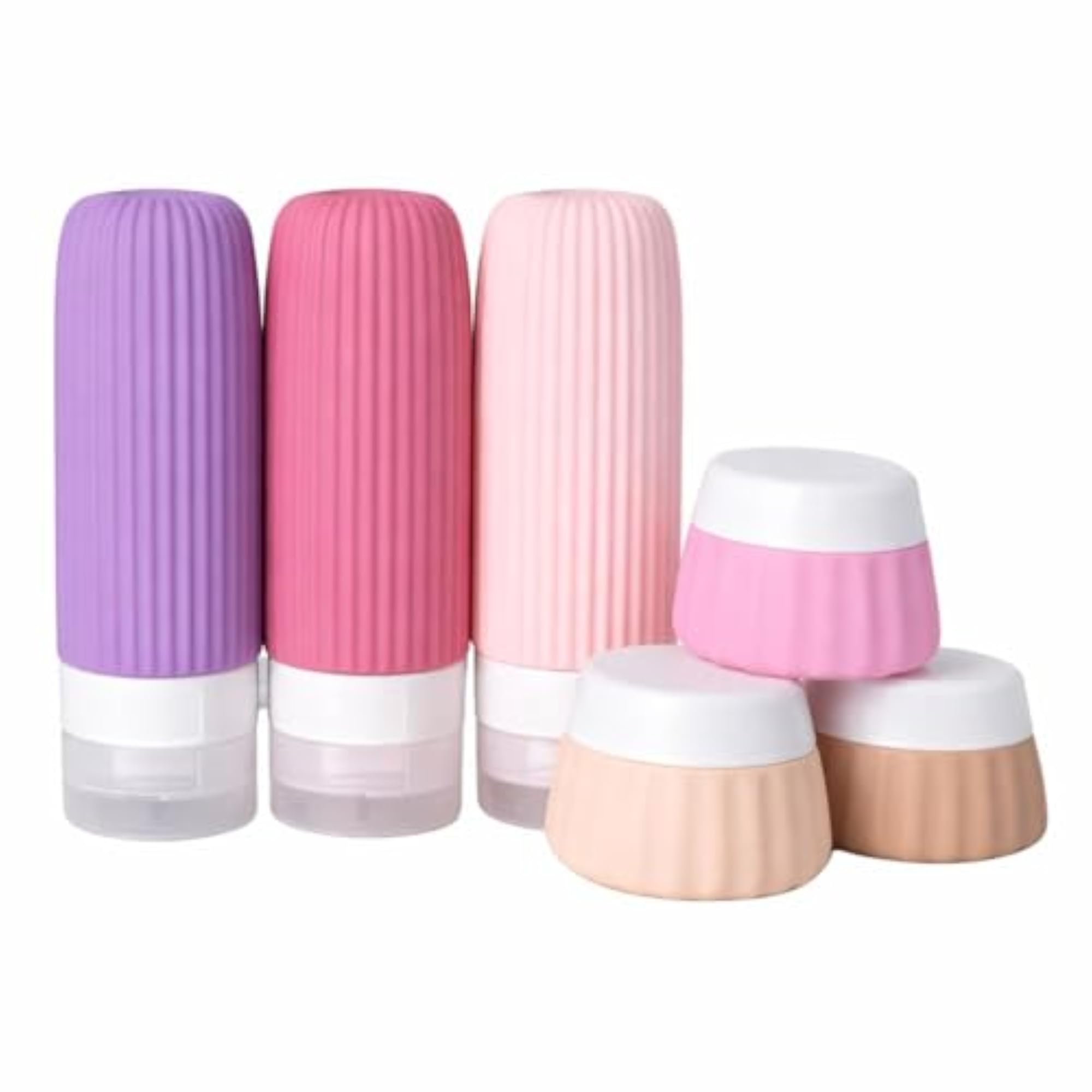 Travel Bottles Set - Leak Proof Silicone Squeezable Containers