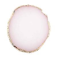 Plateau à Bijoux En Résine Marbrée Avec Bord Doré - 10x9 Cm - Déco Intérieur, Rangement, Palette Nail Art - Cadeau Femme, Fille, Saint-Valentin