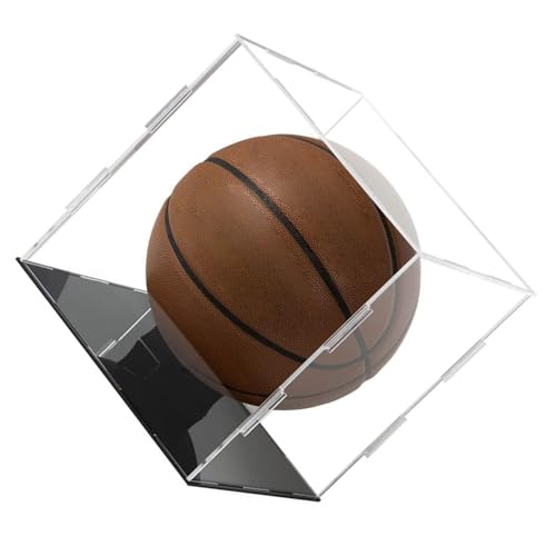 Zanthicia Colección Conmemorativa del escaparate con el Soporte de exhibición de acrílico del Baloncesto la exposición la Caja presentación acrílico Transparente