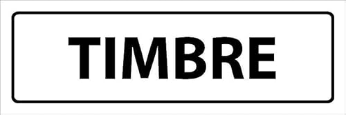 Doorbell, white informational sign SP009-1mm flexible Plastic sign (150mm x 50mm)