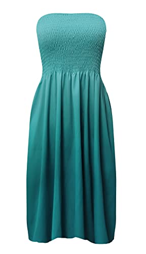 Image of Zyyfly Womens Summer Beach Dresses Strapless Cover Ups Dress Tube Top Sundresses