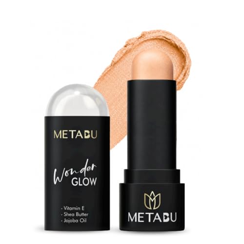 Image of Wonder Glow Highlighter Stick | Instant Radiant Glow for Luminous Skin| Hydrating & moisturizing | Non-Sticky, Illuminating Stick | Twist-Up Stick | Enriched with Shea Butter, Jojoba Oil & Vitamin E | Shade - Golden Ember, 8g