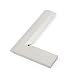 New Lon0167 Woodworking 80mm Featured x 50mm L reliable efficacy Shaped bevele-d Edge Try Square Ruler Silver Tone(id:fd7 9b 7d 498)