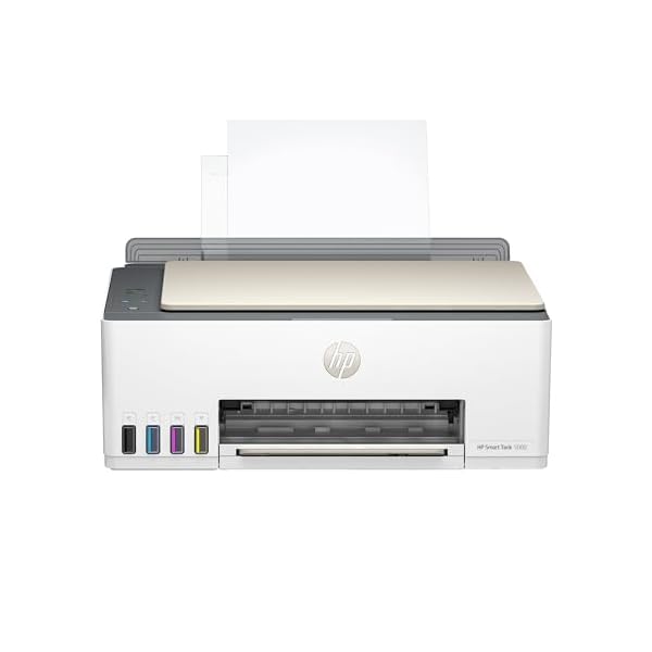 HP Smart-Tank 5000 Wireless All-in-One Ink-Tank Printer with up to 2 years of ink included, mobile print, scan, copy, white, 17.11 x 14.23 x 6.19