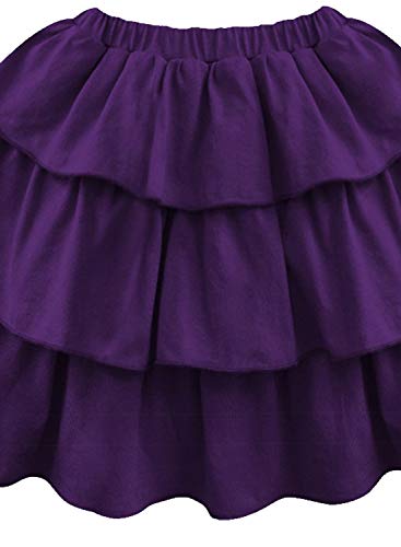 Image of A.T.U.N. (ALL THINGS UBER NICE) Girls Cotton Elasticated Stylish Tiered Skirt | Mini Skirt for Girls