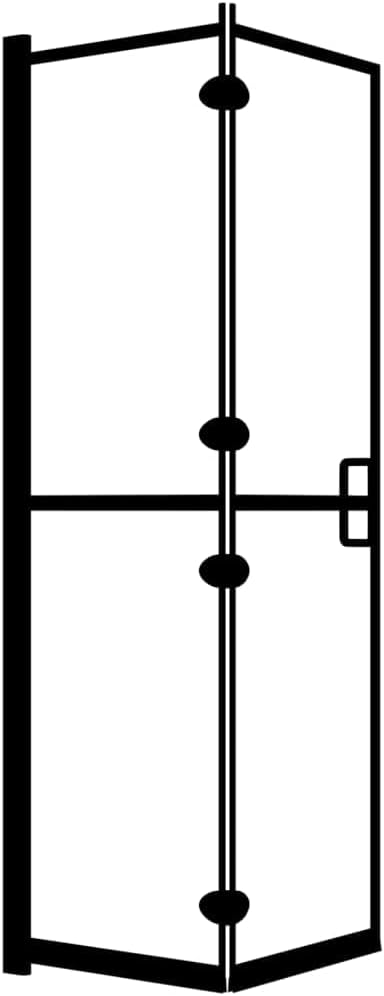 Red Cup Living vidaXL Folding Shower Enclosure ESG 120x140 cm Black