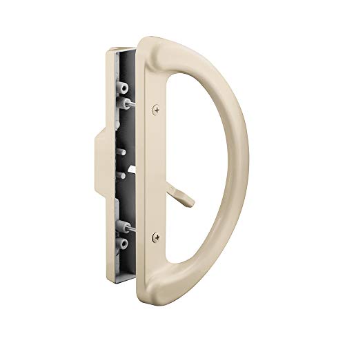Image of Prime-Line C 1343 Mortise Style Sliding Patio Door Handle Set, Tan | Diecast, Non-Keyed, 3-15 /16 inch Hole Spacing, Single Pack, Replace Old or Damaged Handles