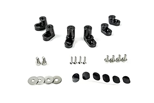 for 2014-Present Ford Fiesta ST Hatchback Models | EOS Add-On Rear Wing Spoiler Riser Extendsion (Anodized Black)