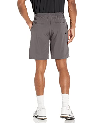 Mossy Oak Bermuda masculina de golfe elástica padrão, ajuste seco, carvão, grande