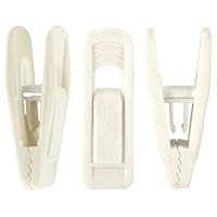 Velvet Hangers Clips, 20 White Non-Slip Clips for Velvet Flocked Hangers Trousers & Skirts, Hanger Clips Strong Coat Hanger Clips, Removable Clothes Clips