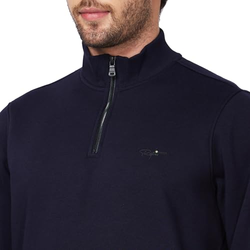 Image of Spykar Blended High Neck Full Sleeve Sweatshirt for Men