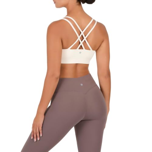Image of YITTY Active Women's Ultraluxe Strappy Medium Impact Bra, Athleisure, 4-Way-Stretch