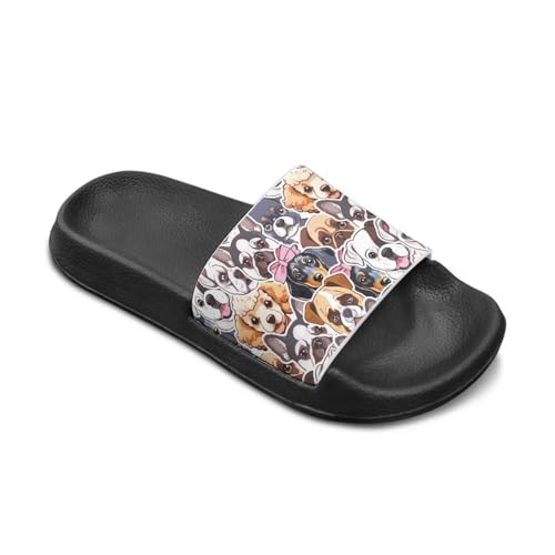 Forchrinse Girls Sandals Summer Open Toe Beach Slides House Slippers Lightweight Slip-On Shower Shoes2