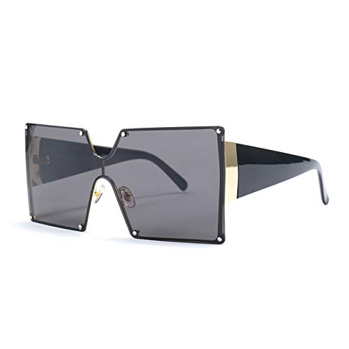 Image of mincl /Oversized Shield Sunglasses Woman 2019 Fashion Luxury Shades UV400 Vintage Flat Top Futuristic Sunglasses