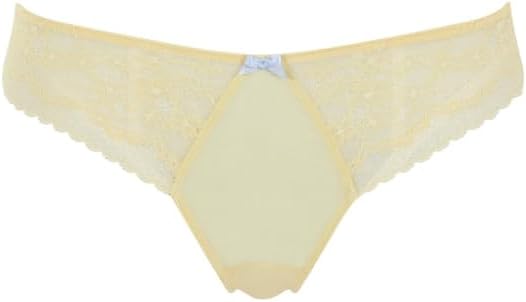 Cleo by Panache Women's Alexis Brazilian Brief Panty, 10472, Lemon, 2X