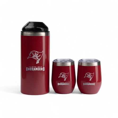 The Memory Company Officially Licensed Wine Bottle Chiller with 2 Ceramic Lined 12oz. SS S