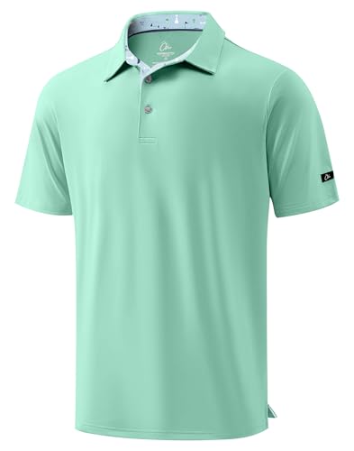Image of Obla Mens Golf Shirt Short Sleeve Dry Fit Moisture Wicking Performance Athletic Casual Work Collared Polo Shirts for Men