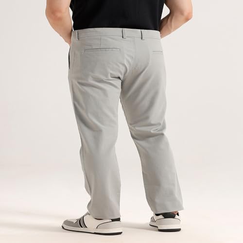 Image of BASICS Premium Cotton Stretch Formal Trousers for Men | Office Pants