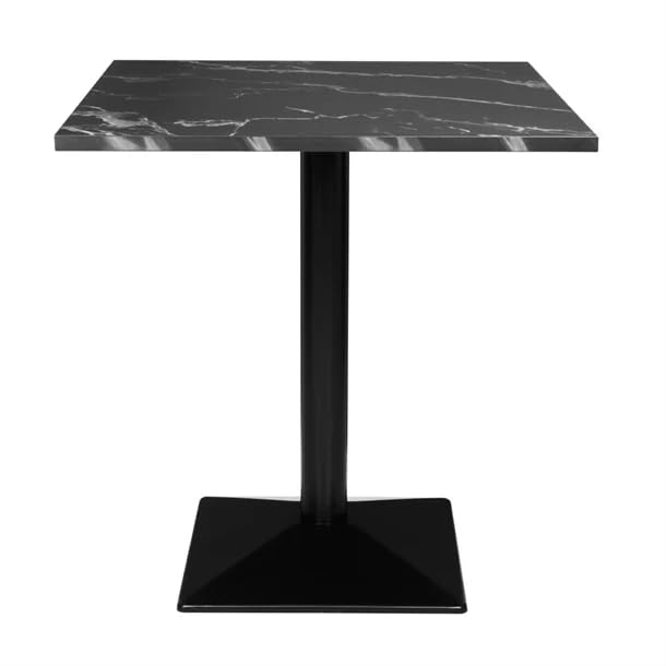 Table carrée Bolero effet pierre noire 700 mm table de bistrot jardin terrasse