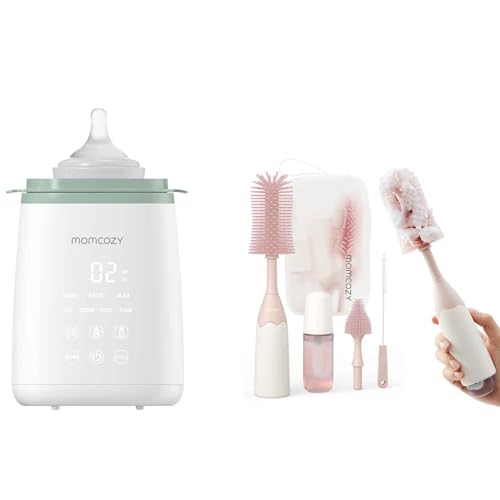 Image of Momcozy Bottle Brush Kit Pink & Momcozy Bottle Warmer