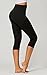 Conceited Capri Leggings for Women - Soft - High Waist Tummy Control - Essential - Regular and Plus Size - Black - Large - X-Large