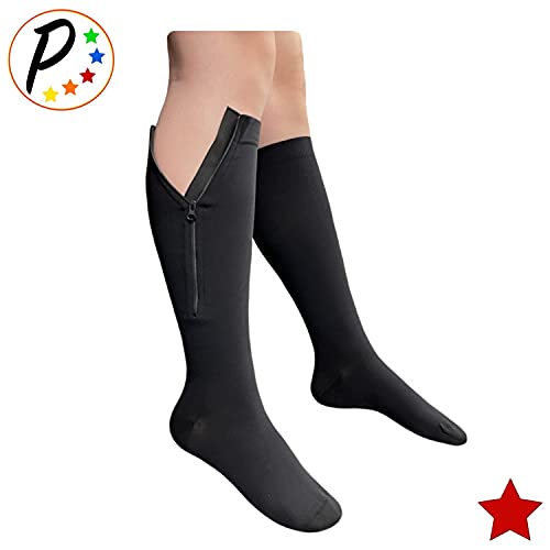Image of Presadee Original Closed Toe 20-30 mmHg Zipper Compression Calf Leg Socks