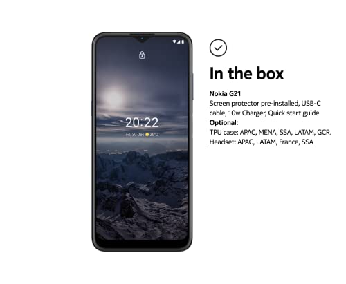 Nokia G21 Smartphone 6.5 Inch HD+ 90Hz Frame Rate Android 11 4GB RAM/64GB ROM uSD Supports up to 512GB 5050mAh 50MP 2MP Macro 2MP Depth 18W Fast Charge Compatible Nordic Blue - Image 6