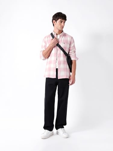 Image of THE Bear House Cotton Men Shirt, Slim Fit