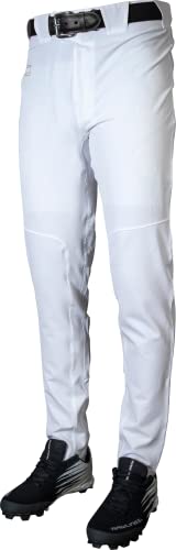 Rawlings mens GOLD COLLECTION Series Baseball Pants | Semi-Relaxed Tapered Fit | Adult | Solid|Multiple Colors White, Large