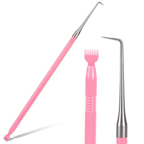 Professional lash Separator Tool, Stainless Steel Lash Lift Perm Tools and Tint Kit Eyelash Lift and Tint Tool with Comb Lash Perming Brush Lash Lift Comb Perming and Tinting Supplies (Pink)