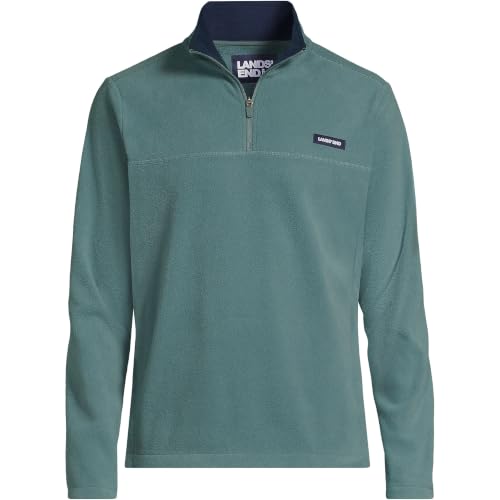 Image of Lands' End Men's Anyweather Fleece Quarter Zip Pullover