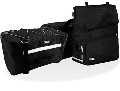 B’Alaska Touring Value Pack - 4100 Tail Trunk y 3850 Roll-Top Saddle Bags - Ajuste Universal - Resistente al Agua y a Rasgaduras, Nylon Balístico de Grado Industrial