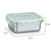 SnapMate - Set of 2 Stainless Steel Sandwich Containers - Food Grade Stainless Steel Metal Base plus a BPA Free, Lock Tight BPA Free Lid with Airtight Silicone Seal. Great for Sandwiches and Snacks