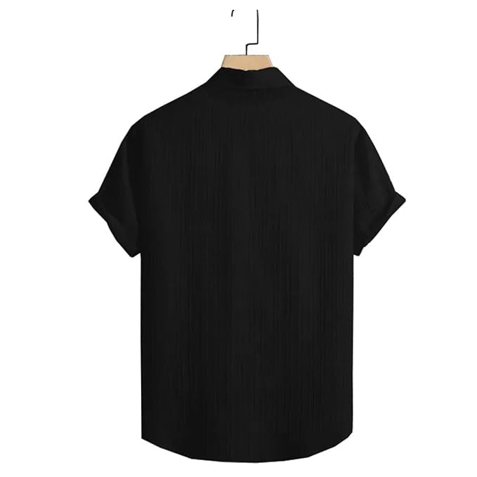 Image of Boys Regular Fit Solid Casual Shirt with Spread Collar - Comfortable Shirts