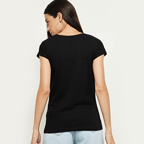 Image of Max Women's Cotton Regular Fit Printed Round Neck T-Shirt