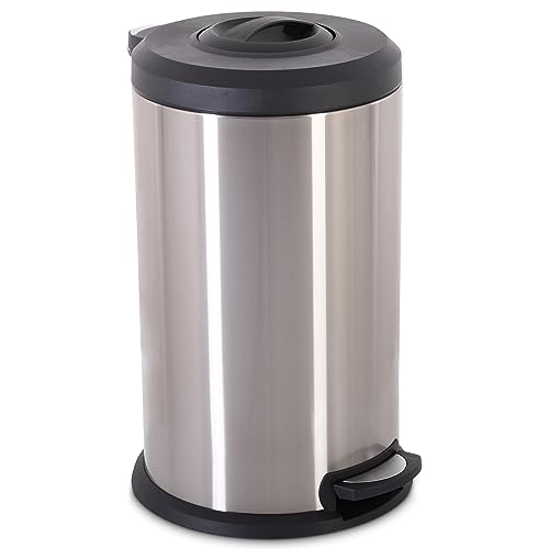 Winco Mülleimer 23 Liter – Schlankes Design, Schwarz, Für Küche & Haushalt, Hochwertige Qualität