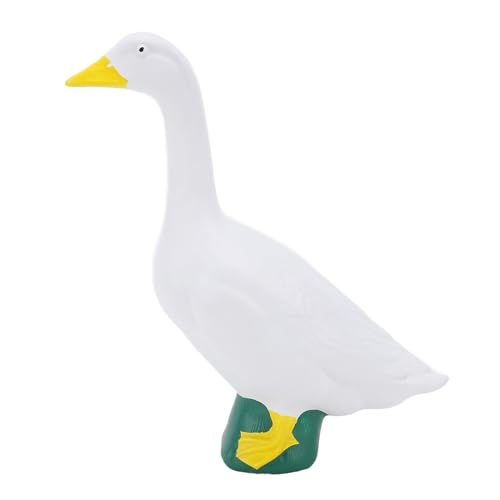Estatua de ganso pequeño de resina blanca para decoración miniatura 1