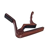 GALPADA Gitarren Kapodaster aus Aluminiumlegierung Verstellbar Holzfarbe für Akustische und...