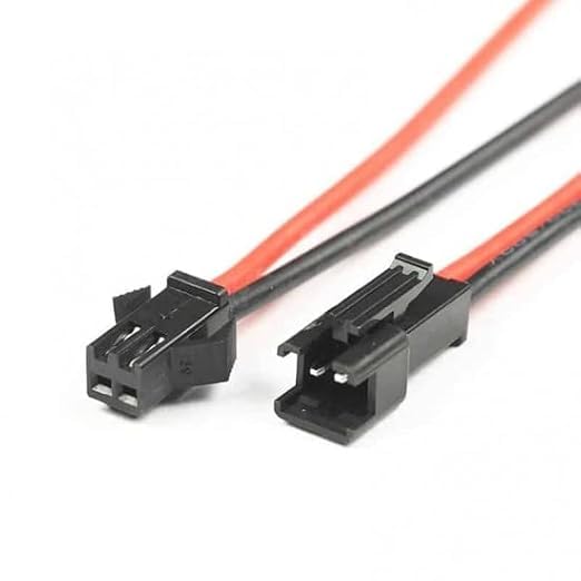 Image of 2 Pair 2 Pin JST SM Connector Pair, 22 AWG Wire 2-Way Quick Connect Plug for LED Light Strips and DIY Electronics Projects