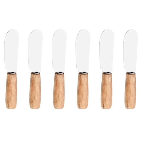 6Stücke Edelstahl Buttermesser Tafelmesser Silber: Klein Käsemesser Brotzeitmesser Set Streichmesser Creme Messer Marmeladenmesser für Sahne Käse...
