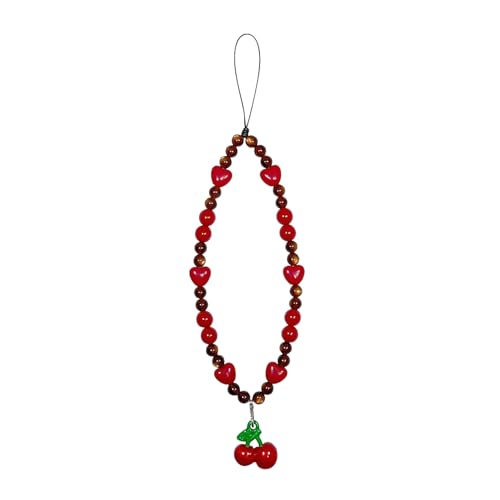 Goiern Cadena colgante para teléfono móvil, universal, cereza, cordón para...