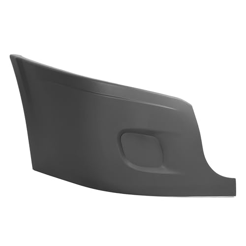HECASA Front Bumper End Cap Compatible with 2008-2017 Freightliner Cascadia Bumper Cover End Corner Extension W/O Fog Light Holes Black - Passenger Side