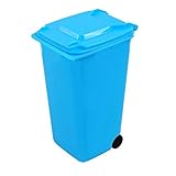 MECO(TM) Trash Can and Recycling Mini Storage Bin Pen Holder (Sky Blue)