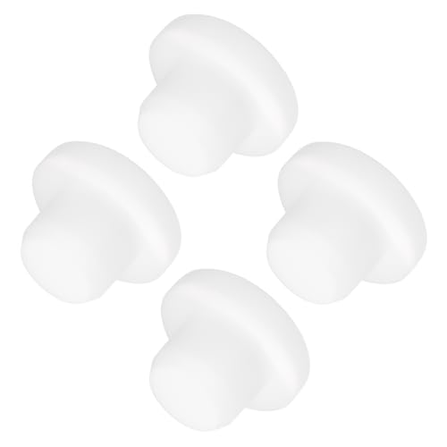 Image of MECCANIXITY 4pcs T-Shaped Silicone Plugs 14.1mm 9 /16 Inch Dia Snap in Plug Hole Seal Cover Round Rubber Stopper for Kitchen Rubber Bulkheads Waterproof Sealing Plugs White