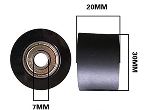 Double roulement de précision 7mm avec galet en caoutchouc rigide pour usage intensif - 2