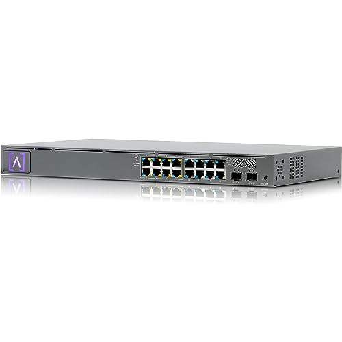 Image of Alta Labs S16-POE Cloud-Managed PoE+ Switch w / 16 Gigabit Ethernet Ports and 2 SFP Ports, Power Over Ethernet on 8 Ports, 120W PoE Budget, 2 SFP Ports Support Up to 1 Gbps Fiber or Copper Connections