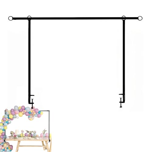 Tischstange Dekostange für Tisch Deko Stange Metall Verstellbarer Tischbogen Ballonbogen Gestell für Festliche Partys Hochzeiten Geburtstage Schwarz 250 X 120 cm Einfach zu Installieren